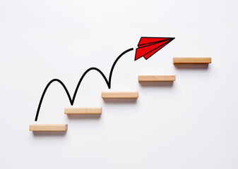 Business or career growth. Job promotion and success.
