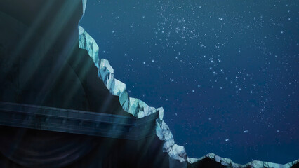 Anime background landscape wallpaper old village, old city, old street.