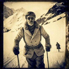 Generative AI, A gentleman in the mountains