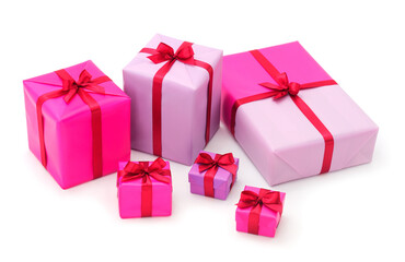 Gift boxes, gifts on a white background isolated.