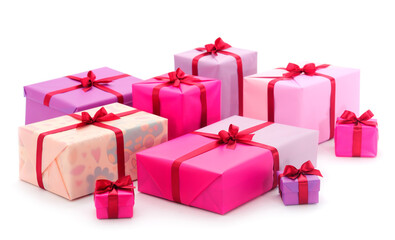 Gift boxes, gifts on a white background isolated.