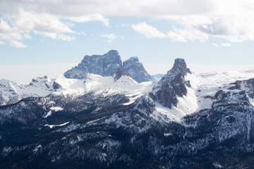 Winter in the Dolomites mountains - 559463727