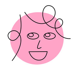 Round abstract comic faces with various emotions set. Crayon drawing style. Different colorful characters. Cartoon style. Flat design. Hand drawn trendy vector illustration isolated on background.