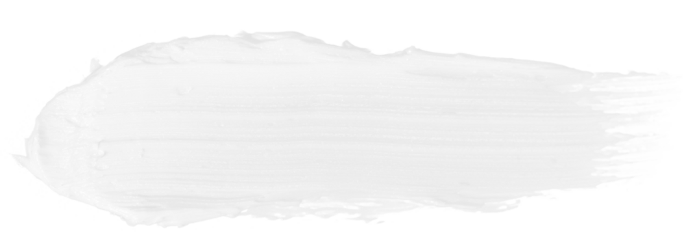 Face or body white cream smear stroke