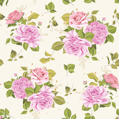 floral roses seamless pattern background