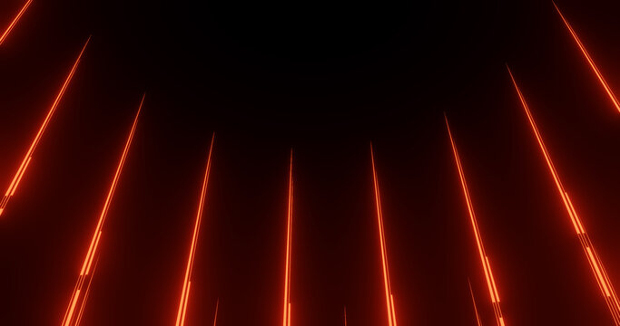 Render with red glowing sharp lines