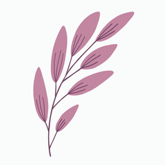 Simplicity floral freehand drawing flat design.