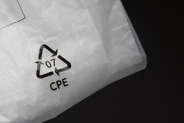 CPE 07 non-toxic plastic bag, very thin plastic foil specially formulated to biodegrade in landfill through a microbial process