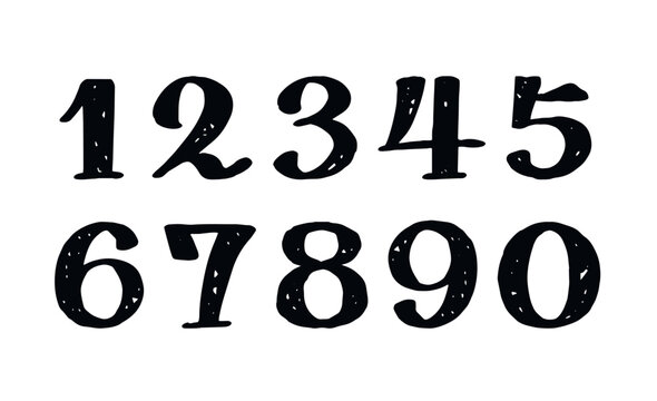 派手なフォントの数字