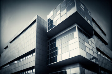 Close up shot of a modern office building
