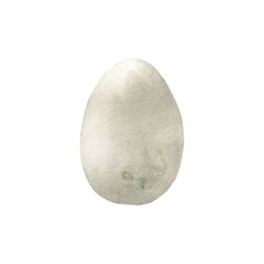 Easter egg white sketch a watercolor illustration