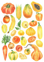 Yellow fruits and vegetables