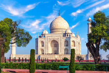 Taj Mahal Tomb in the garden, Agra, India, Uttar Pradesh