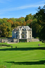 Fototapeta na wymiar Chaussy; France - november 22 2022 : Couvent castle
