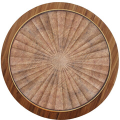 antique brown circular framed wooden board