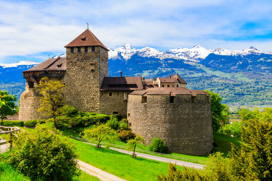 Medieval castle in Vaduz, Liechtenstein, Europe