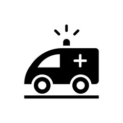 Ambulance icon vector. First aid illustration sign. Resuscitation symbol. Doctor logo.