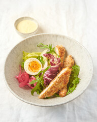 Crispy fried chicken salad