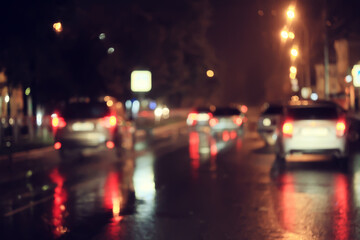 Fototapeta na wymiar night blurry traffic jam background