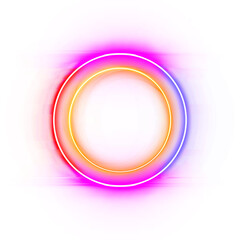 Neon light circle multi color 