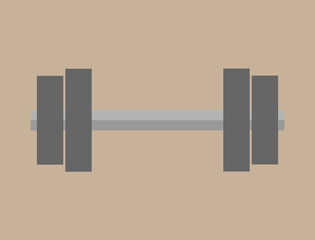 Bar icon. Vector symbol of gym and weight training, concept of muscle strength and hypertrophy