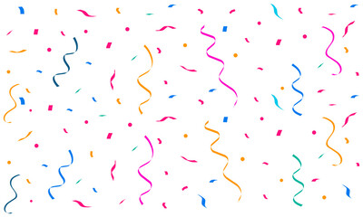 Fototapeta premium Colorful Confetti Celebration Party on transparent background