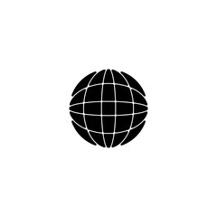 Globe sign icon logo