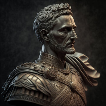 Aurelian roman emperor. Created with Generative AI technology.