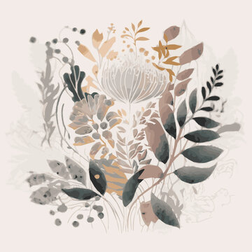 Poster of pastel tone flowers