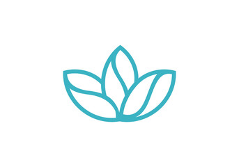 Abstract elegant flower logo icon vector design. Universal creative premium symbol. in black background