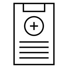 Fototapeta premium Report Isolated Silhouette Solid Line Icon with report, diagnostic, healthy, medical, test Infographic Simple Vector Illustration