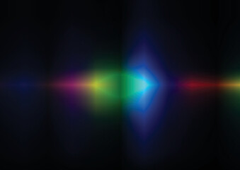 Abstract glowing green and blue light color on dark background. vector illustration design.