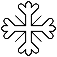 Obraz premium Snowflake Isolated Silhouette Solid Line Icon with snowflake, christmas, cold, snow, winter Infographic Simple Vector Illustration