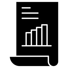 Business-Chart Isolated Silhouette Solid Line Icon with business-chart, business, chart, documents, growth Infographic Simple Vector Illustration