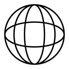 Globe Isolated Silhouette Solid Line Icon with globe, communication, global, internet, world Infographic Simple Vector Illustration