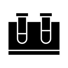 Test-Tube Isolated Silhouette Solid Line Icon with test-tube, chemical-test-tube, lab, medical, medical-test-tube Infographic Simple Vector Illustration