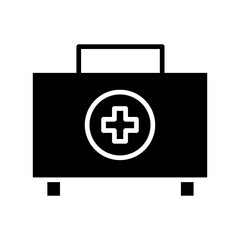 Obraz premium Medical-Bags Isolated Silhouette Solid Line Icon with medical-bags, health, healthcare, medical, medicine, paramedic Infographic Simple Vector Illustration