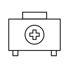 Fototapeta premium Medical-Bag Isolated Silhouette Solid Line Icon with medical-bag, health, healthcare, medical, medicine, paramedic Infographic Simple Vector Illustration