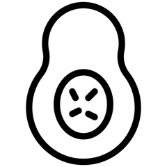 Avocado Isolated Silhouette Solid Line Icon with avocado, eating, food, fruit, healthy, vegan Infographic Simple Vector Illustration