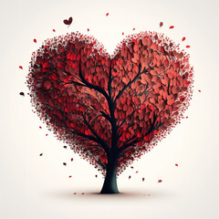 maple, tree of lovers. Generative AI - obrazy, fototapety, plakaty