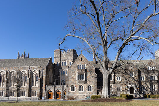 Durham, NC; 01/05/2023; Photo of the library building on the campus of Duke University on a beautiful sunny winter day