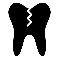 cavity icon. dental care symbol