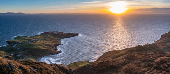 Beautiful sunset at Muckross Head peninsula about 10 km west of Killybegs village in county Donegal...