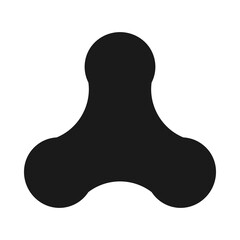 Obraz premium Triple Metaball Triangle Shape Silhouette Icon