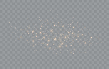 Gold Light. Vector Glitter Particles. Shining Bokeh