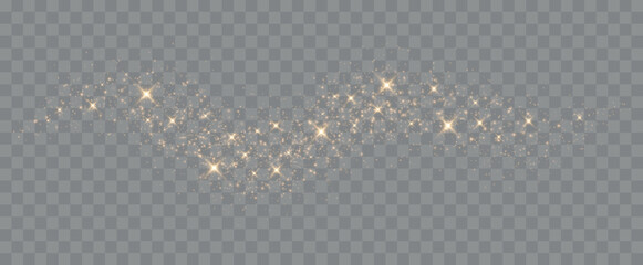 Gold Light. Vector Glitter Particles. Shining Bokeh - 559520360