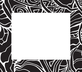 Amazonia Festival Frame Pattern Black&White