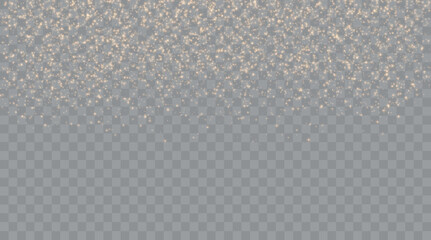 Gold Light. Vector Glitter Particles. Shining Bokeh