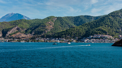 Blue waters around the Turkish city of Fethiye