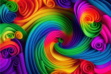 Colorful background, rainbow-colored texture, with a fun and playful feel. Ai Generative